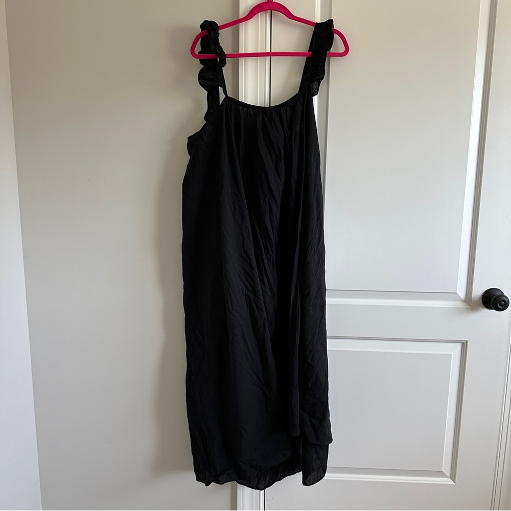 H&M Black Flowy Boho Midi Sundress